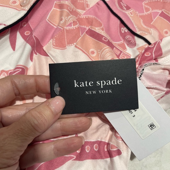 NWT Kate Spade Crop Pj Set in Blush Sz Medium $88 - Picture 5 of 6